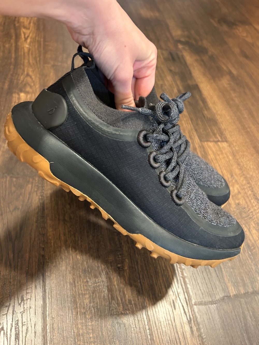 Allbirds black and gum trail runners size 9